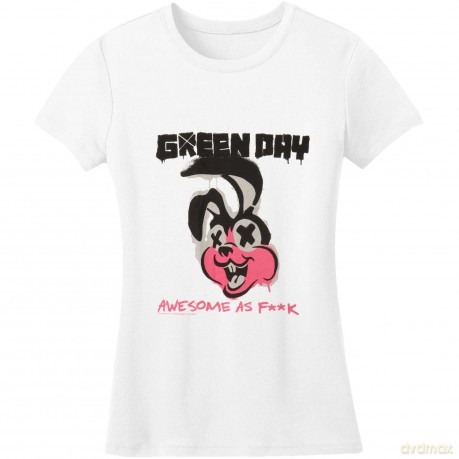 Green Day: Ladies Tee: Road Kill with Skinny Fitting (X-Large)