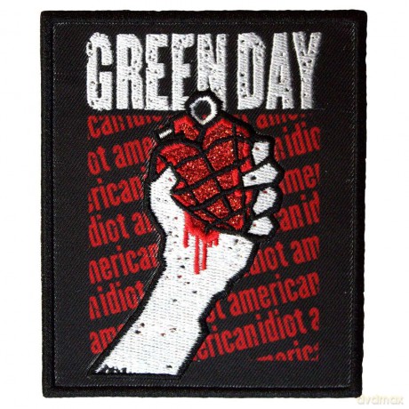 Green Day: Standard Patch: American Idiot Text Repeat