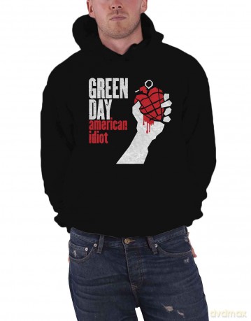 Green Day: Unisex Pullover Hoodie: American Idiot (Black) (Medium)