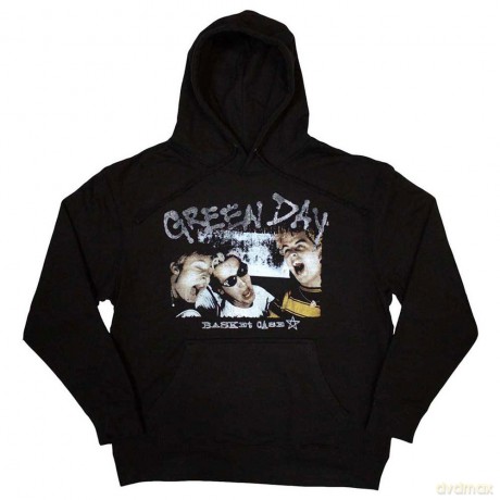 Green Day: Unisex Pullover Hoodie: Basket Case Star (Black) (Small)