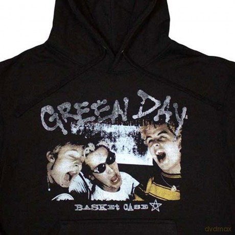 Green Day: Unisex Pullover Hoodie: Basket Case Star (Black) (Small)