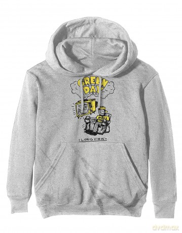 Green Day: Unisex Pullover Hoodie: Longview Doodle (Off White) (Small)