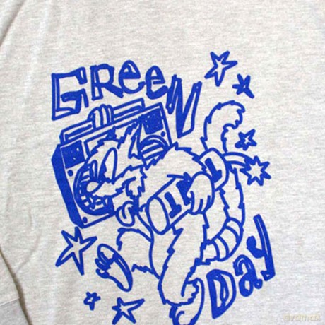 Green Day: Unisex Sweatshirt: Cat Blaster (Grey) (Small)