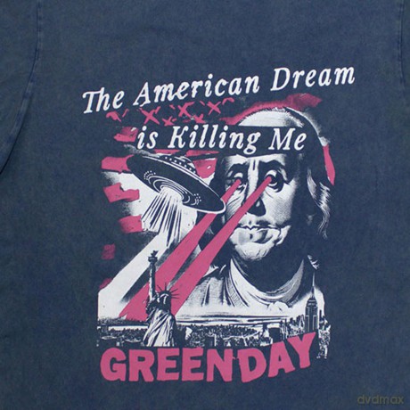 Green Day: Unisex T-Shirt: American Dream (Blue Wash) (Wash Collection) (Large)