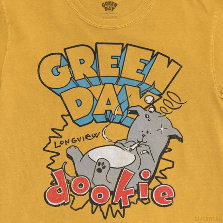 Green Day: Unisex T-Shirt: Dookie Longview (Orange) (Large)