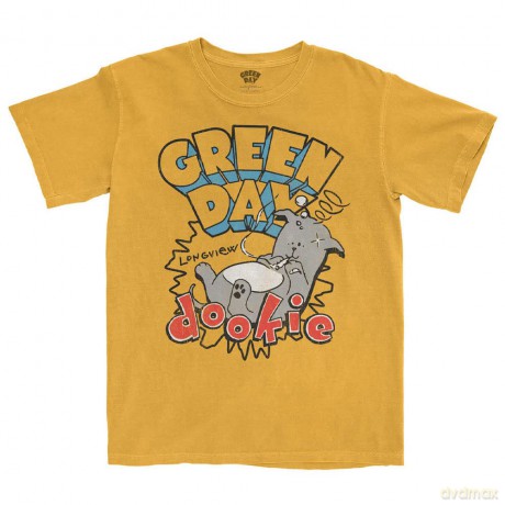 Green Day: Unisex T-Shirt: Dookie Longview (Orange) (Small)