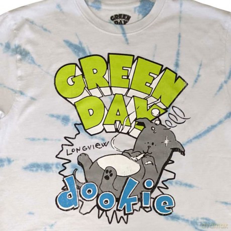 Green Day: Unisex T-Shirt: Dookie Longview (White) (Wash Collection) (X-Large)