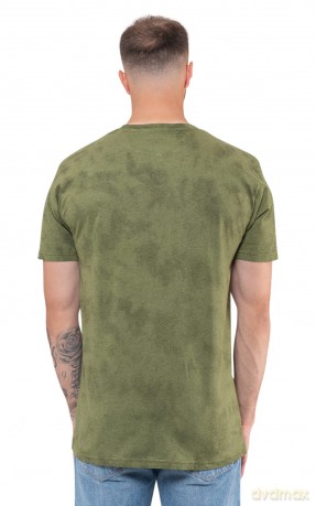 Green Day: Unisex T-Shirt: Gas Mask (Khaki Green) (Wash Collection) (Small)