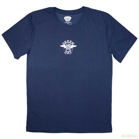 Green Day: Unisex T-Shirt: Mini Wings (Denim Blue) (Small)