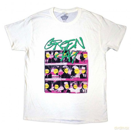 Green Day: Unisex T-Shirt: Nimrod Mugshots (Natural) (Small)