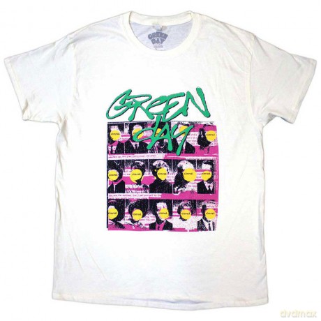 Green Day: Unisex T-Shirt: Nimrod Mugshots (Natural) (Small)