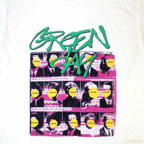 Green Day: Unisex T-Shirt: Nimrod Mugshots (Natural) (Small)