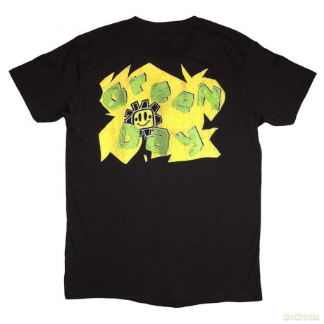 Green Day: Unisex T-Shirt: Psychedelic Kerplunk (Black) (Back Print) (Large)