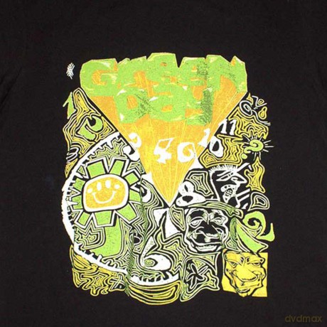 Green Day: Unisex T-Shirt: Psychedelic Kerplunk (Black) (Back Print) (Large)