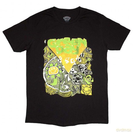 Green Day: Unisex T-Shirt: Psychedelic Kerplunk (Black) (Back Print) (XX-Large)