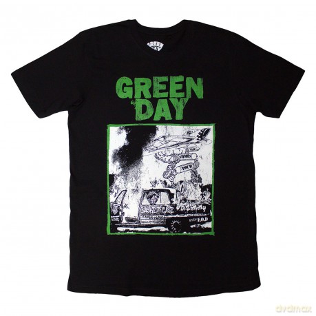 Green Day: Unisex T-Shirt: Riot Trio (Black) (Large)