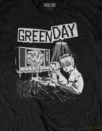 Green Day: Unisex T-Shirt: TV Wasteland (Black) (Small)