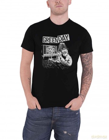 Green Day: Unisex T-Shirt: TV Wasteland (Black) (XX-Large)