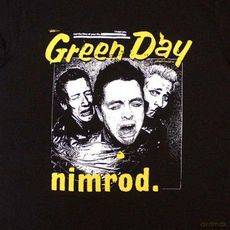 Green Day: Unisex T-Shirt: Yellow Pick -Nimrod (Black) (Medium)