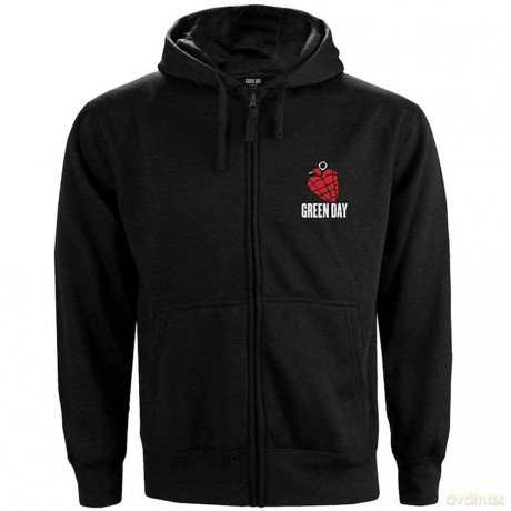 Green Day: Unisex Zipped Hoodie: American Idiot (Back Print) (X-Large)