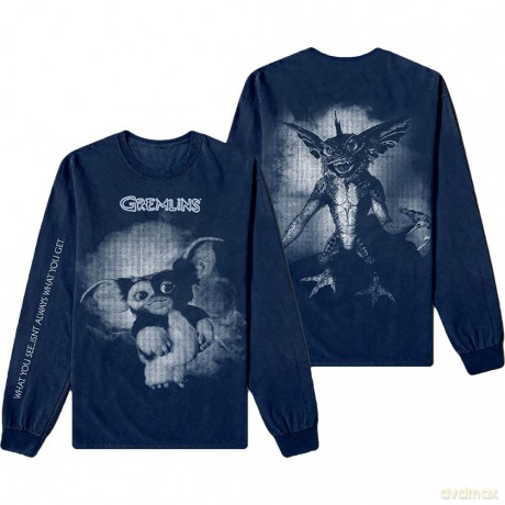 Gremlins: Unisex Long Sleeve T-Shirt: Graphic (Navy Blue) (Large)