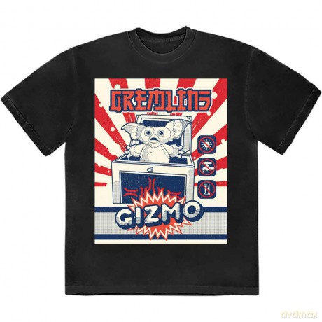 Gremlins: Unisex T-Shirt: Gizmo Japanese Advert (Black) (XX-Large)