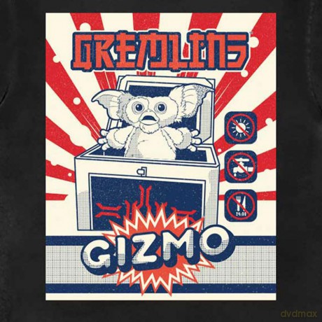 Gremlins: Unisex T-Shirt: Gizmo Japanese Advert (Black) (XX-Large)