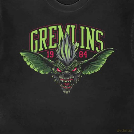Gremlins: Unisex T-Shirt: Stripe 1984 Green Logo (Black) (XX-Large)