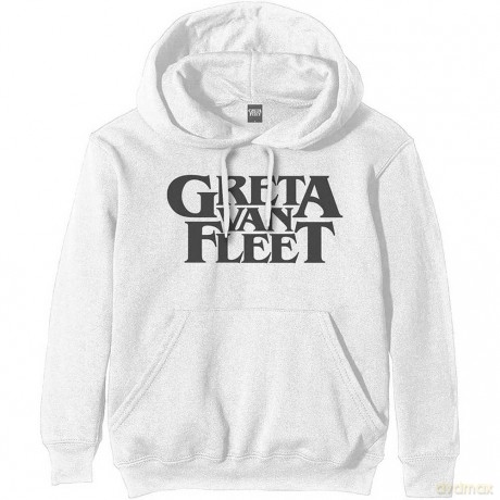 Greta Van Fleet: Unisex Pullover Hoodie: Logo (White) (Medium)