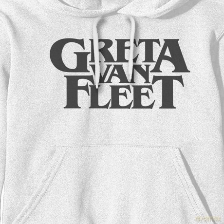 Greta Van Fleet: Unisex Pullover Hoodie: Logo (White) (XX-Large)