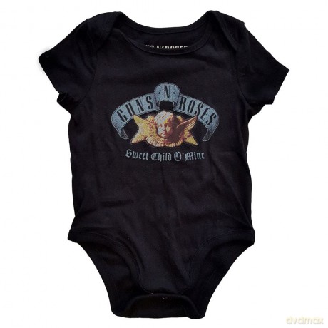 Guns n Roses: Guns N' Roses Kids Baby Grow: Sweet Child O' Mine (Black) (12-18 Months)