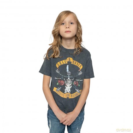 Guns n Roses: Guns N' Roses Kids T-Shirt: Appetite (Black) (Wash Collection) (5-6 Years)