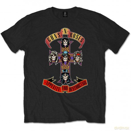 Guns n Roses: Guns N' Roses Kids T-Shirt: Appetite for Destruction (Black) (5-6 Years)