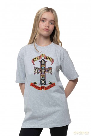 Guns n Roses: Guns N' Roses Kids T-Shirt: Appetite for Destruction (Heather Grey) (5-6 Years)