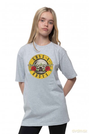 Guns n Roses: Guns N' Roses Kids T-Shirt: Classic Logo (Heather Grey) (11-12 Years)