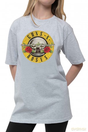 Guns n Roses: Guns N' Roses Kids T-Shirt: Classic Logo (Heather Grey) (9-10 Years)