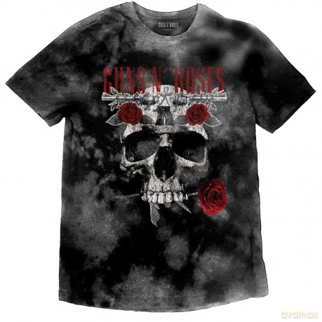 Guns n Roses: Guns N' Roses Kids T-Shirt: Flower Skull (Grey) (Wash Collection) (11-12 Years)