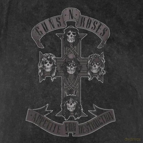 Guns n Roses: Guns N' Roses Kids T-Shirt: Monochrome Cross (Black) (Wash Collection) (9-10 Years)