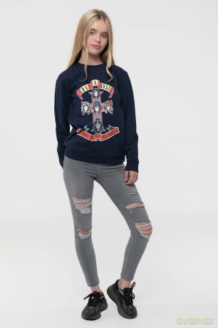 Guns n Roses: Guns N' Roses Kids Youth's Fit Sweatshirt: Appetite for Destruction (12 - 13 Yrs (XX-Large))