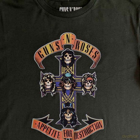 Guns n Roses: Guns N' Roses Ladies Crop Top: Appetite For Destruction (Green) (X-Large)