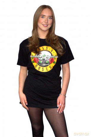 Guns n Roses: Guns N' Roses Ladies T-Shirt Dress: Classic Logo (Black) (Small)