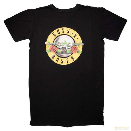 Guns n Roses: Guns N' Roses Ladies T-Shirt Dress: Classic Logo (Black) (Small)
