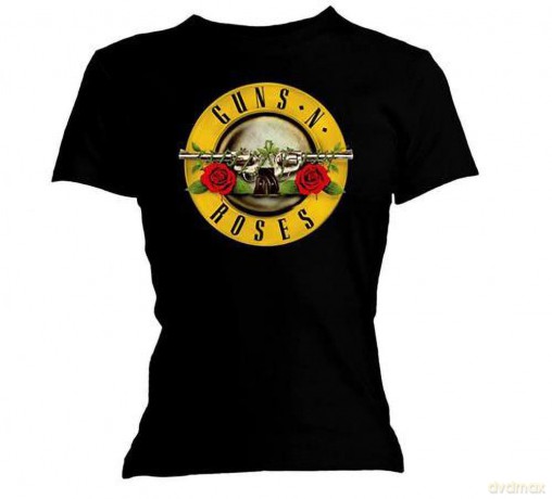 Guns n Roses: Guns N' Roses Ladies T-Shirt: Classic Bullet Logo (Black) (Skinny Fit) (XX-Large)