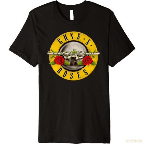 Guns n Roses: Guns N' Roses Ladies T-Shirt: Classic Bullet Logo (Black) (Skinny Fit) (XXX-Large)