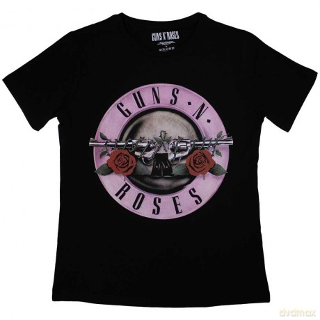Guns n Roses: Guns N' Roses Ladies T-Shirt: Classic Logo (Black) (Small)