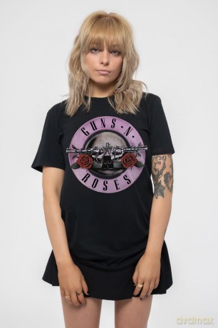 Guns n Roses: Guns N' Roses Ladies T-Shirt: Classic Logo (Black) (Small)