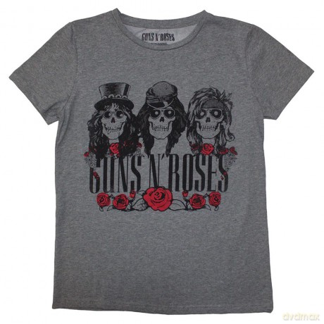 Guns n Roses: Guns N' Roses Ladies T-Shirt: Hell Group (Grey) (Large)