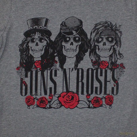 Guns n Roses: Guns N' Roses Ladies T-Shirt: Hell Group (Grey) (Medium)