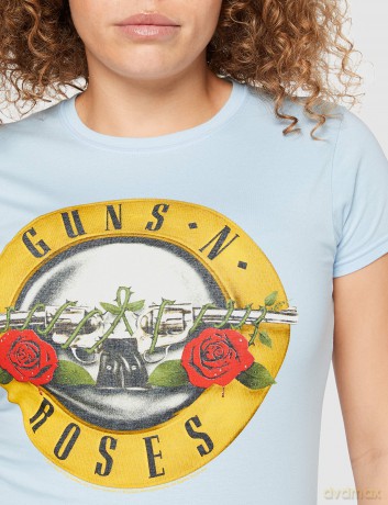 Guns N' Roses: Ladies Tee: Classic Bullet Logo (Skinny Fit) (Small)