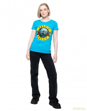 Guns N' Roses: Ladies Tee: Classic Bullet Logo (Skinny Fit) (X-Large)